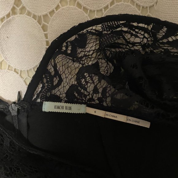 Urban Outfitters Kimchi Blue Pinafore Lace Mini Dress in Black - Picture 4 of 7